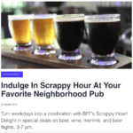Press release: Indulge In Scrappy Hour At Your Favorite Neighborhood Pub