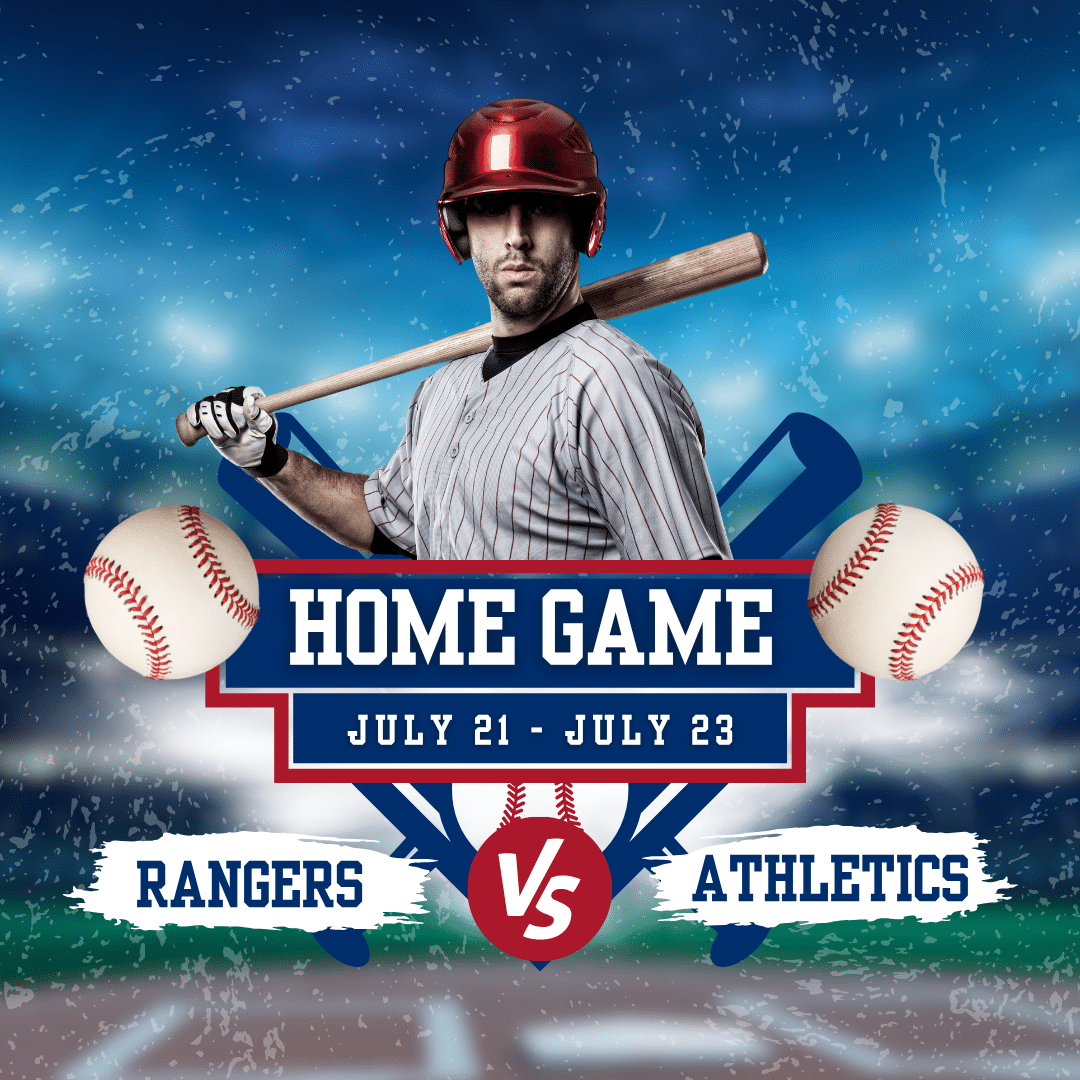 Rangers vs. Athletics – Theme Night Series
